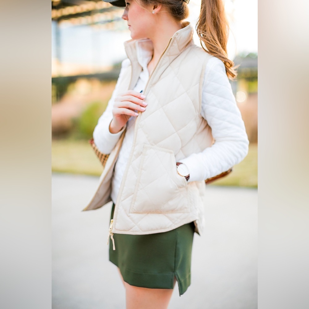 J Crew Factory Excursion Quilted Puffer Vest Size Extra Small